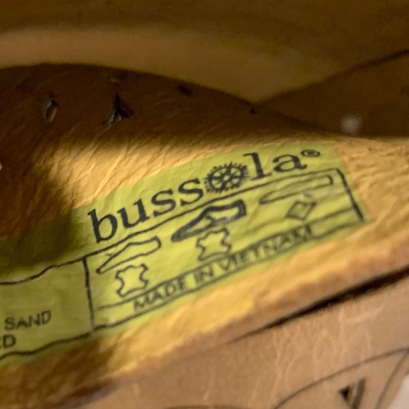 🔥 BUSSOLA LEATHER zip back brown sandals women’s size 37 7 -  7.5 - Picture 15 of 15